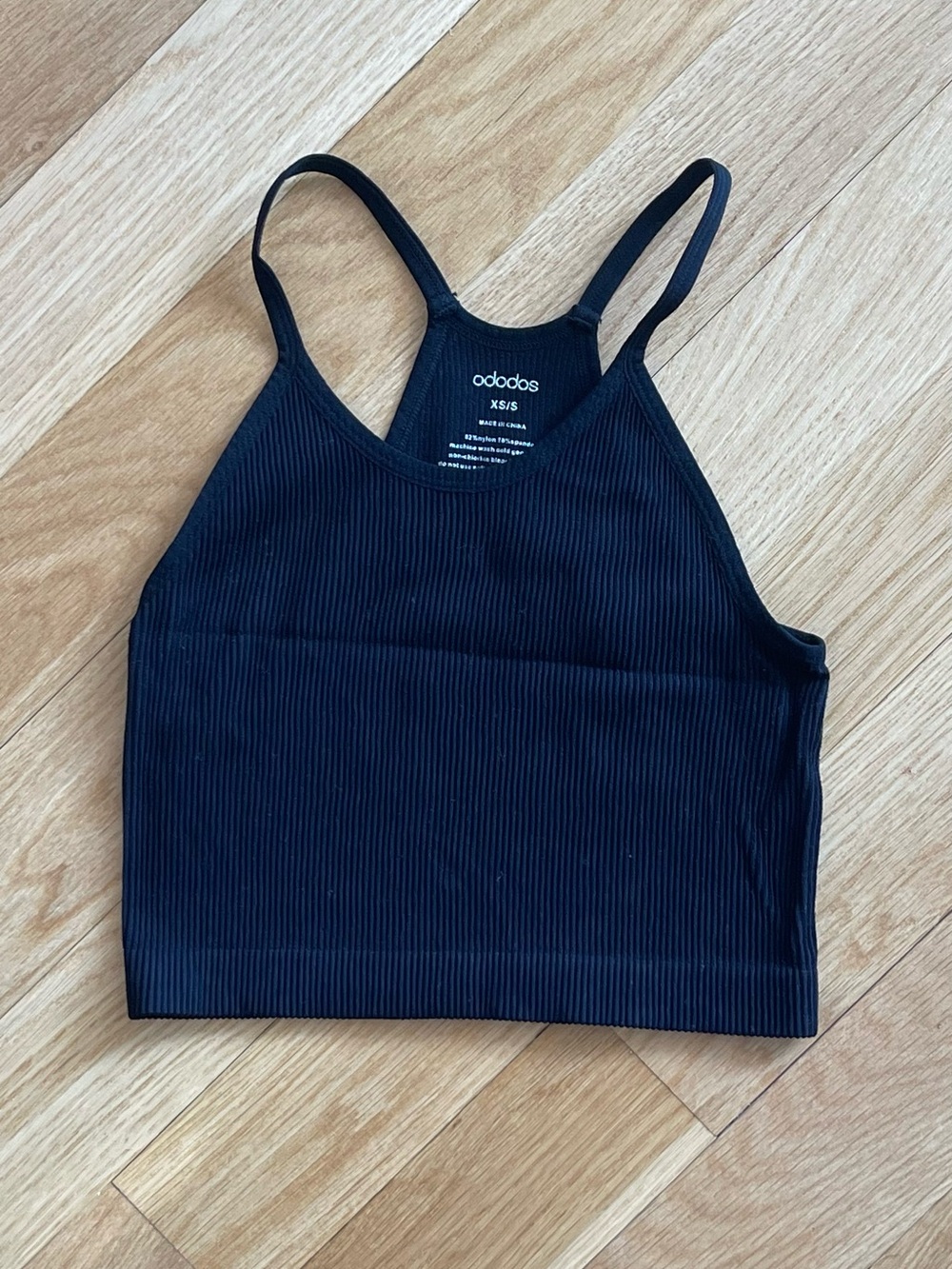 Ododos Women’s Yoga Crop Top - Black